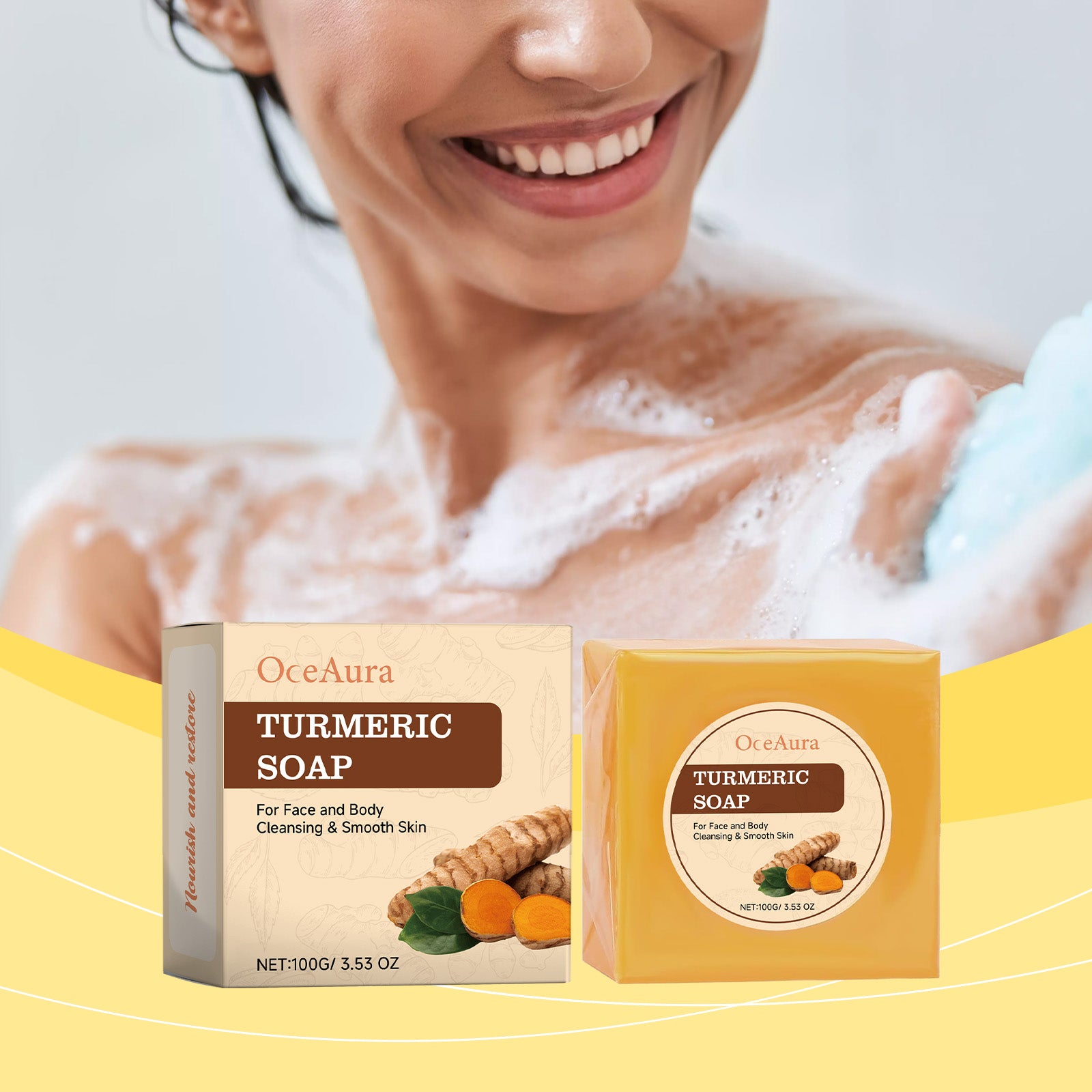 Golden Glow Turmeric Bath Soap | Wax N Whisper