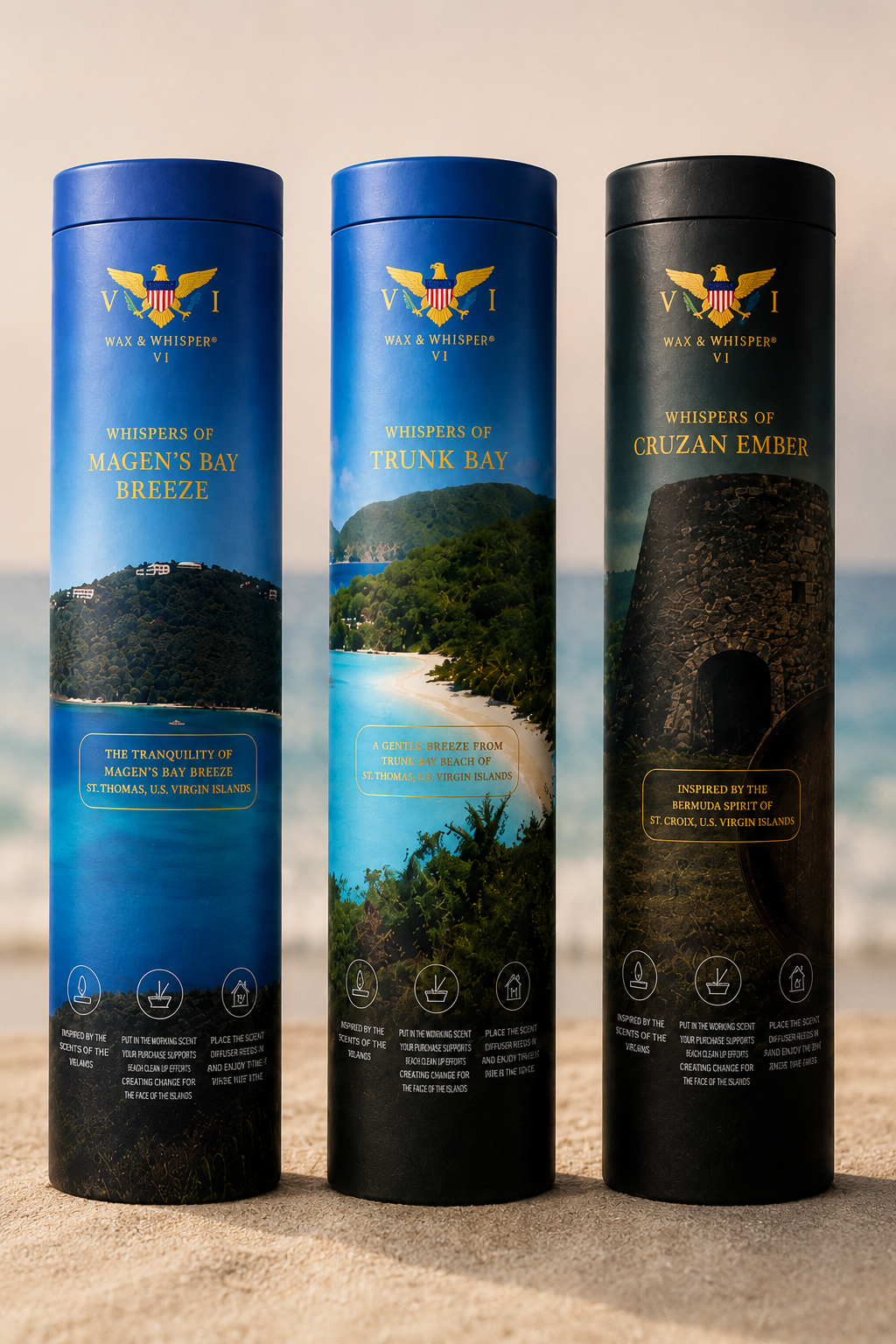 The Trilogy Collection – USVI Incense Tube Set | Wax & Whisper VI