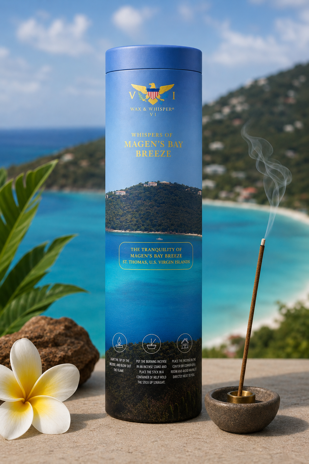 Whispers of Magen's Bay Breeze – Incense Tube | Wax & Whisper VI