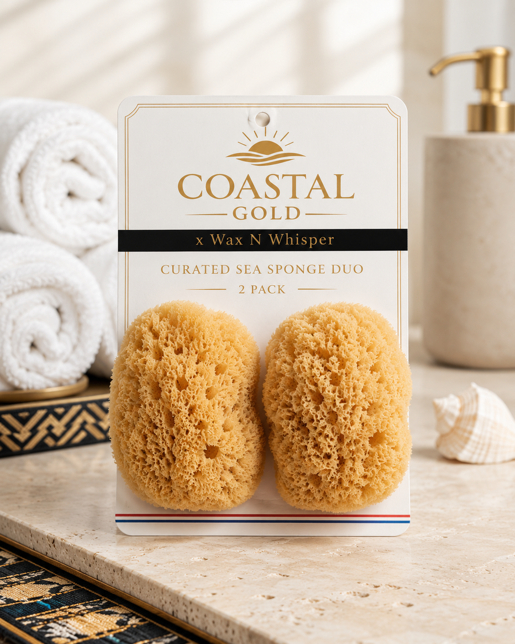 Coastal Gold Sea Sponge Duo