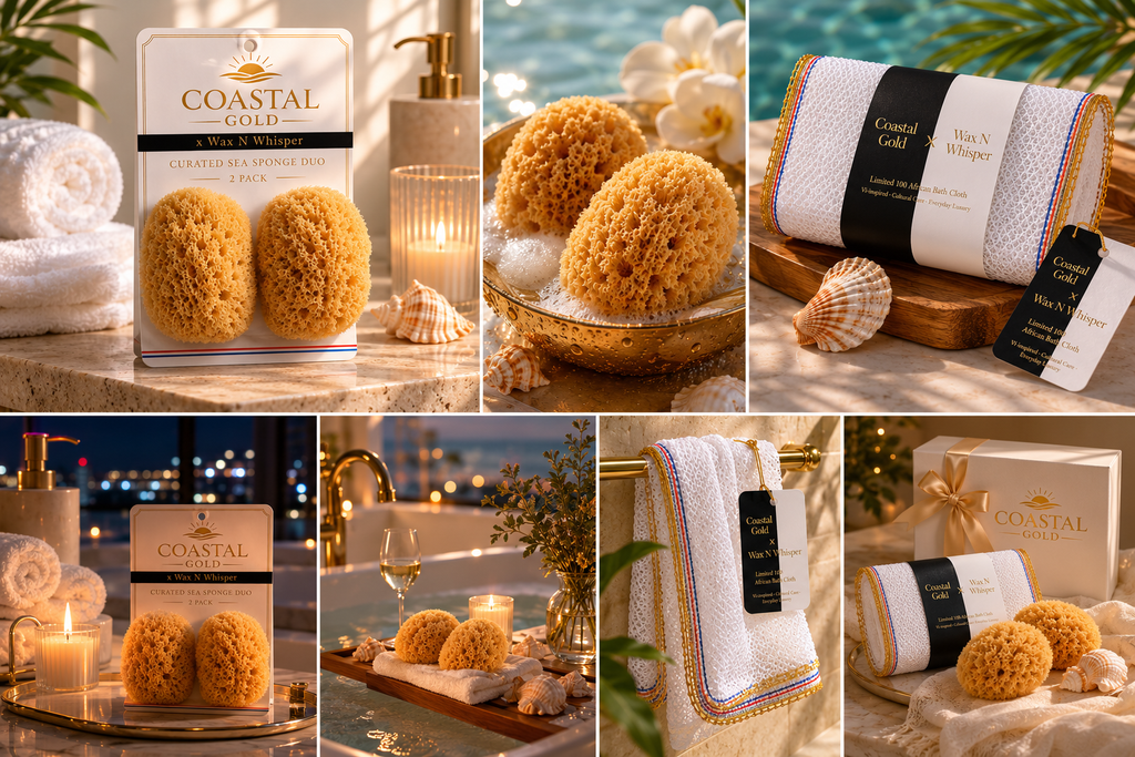 Coastal Gold Sea Sponge Duo