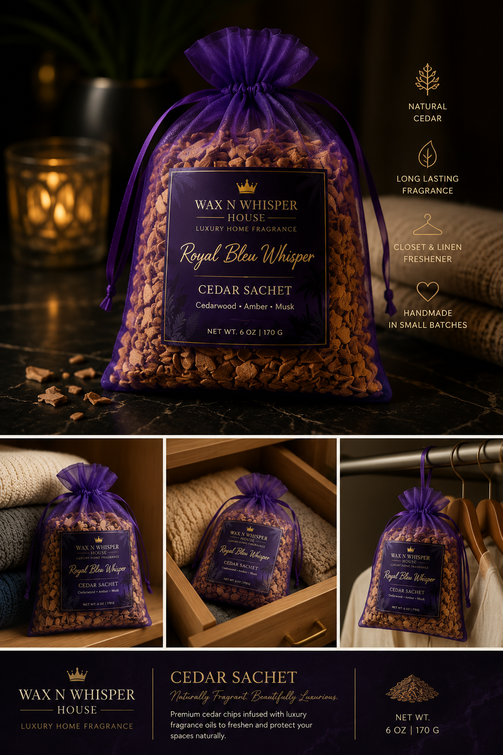 Blossom Silk Cedar Sachet
